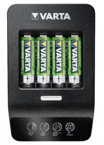 Varta LCD Ultra Fast Chargeur + incl.4batterie 2100 mAh AA + 12V 530007-20