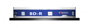 1x10 Verbatim M-Disc BD-R BluRay 25GB 4x Speed inscriptible 890596-20