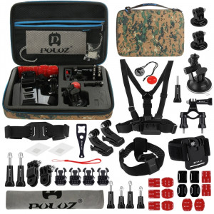 PULUZ 45 en 1 Accessoires Ultimate Combo Kit avec camouflage EVA Case pour GoPro HERO4 Session /4 /3+ /3 /2 /1 SPKT297-20