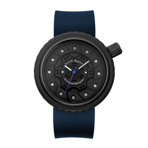 Oulm Men Stylish Business Silicone Bracelet Montre Casual Quartz Montre Bleu C9539764-20
