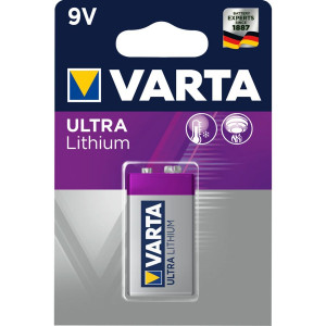 10x1 Varta Ultra Lithium Bloc 9V 6LR61 494746-20