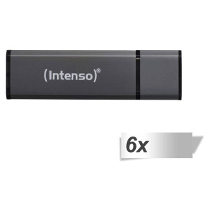 6x1 Intenso Alu Line anthracite 16GB USB Stick 2.0 447568-20