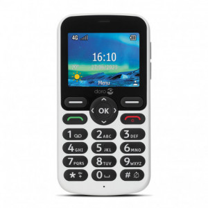 Doro 5860 (4G Socle de charge Grand écran) Blanc / Noir D5860_WB-20