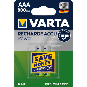 50x2 Varta Piles rechargeables NiMh 800 mAh Micro 498554-20