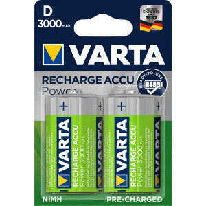 10x2 Varta Piles rechargeables NiMh 3000 mAh Mono 499086-20