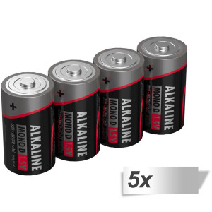 5x4 Ansmann Alcaline Mono D LR 20 red-line 5015581 486740-20