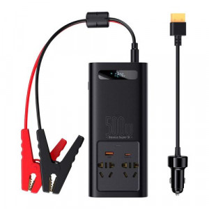 Baseus Car Power Inverter 150W 12V / 500W 220V (C+U + Dual EU plug) Black (CGNB000101) DA73900-20