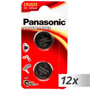12x2 Panasonic CR 2025 Lithium Power VPE Box 337185-20