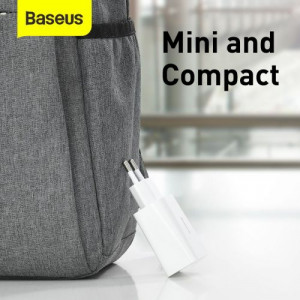 Baseus Travel Charger Speed Mini 1C Quick Charger 20W EU White (CCFS-SN02) DA582616-20