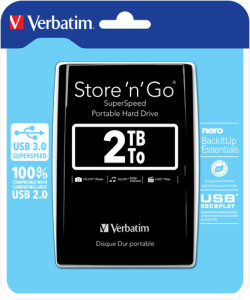 Verbatim Store n Go 2,5 pouces 2TB USB 3.0 noir 53177 857472-20