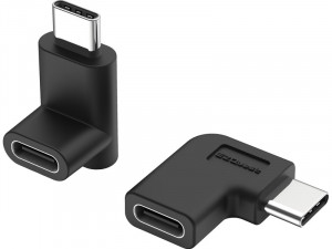 Pack de 2 Mini Adaptateurs coudés 90° USB-C vers USB-C 10Gbit/s EZQuest X40072 ADPEZQ0033-20