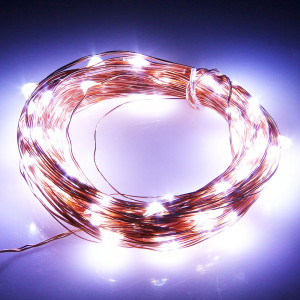 10m 600LM Water Resistant LED Copper Wire String Décoration Lights Festival Light, AC 100-240V (White Light) S103WL4-20