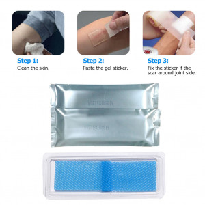 Silicone Patch Enlèvement des cicatrices Patch en gel pour l'acné Patch Enlever Trauma Brûlure Feuille Réparation peau Soins du corps Outils C574-20