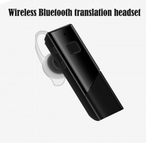 HT20 Smart Voice Translator Casque sans fil Bluetooth5.0 Écouteur Multi Langues Traduction instantanée en temps réel noir C0I88Y5249-20