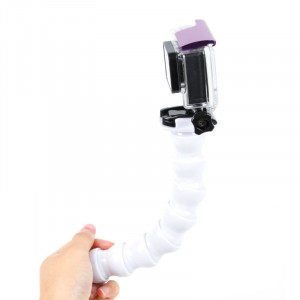 TMC 7 Joint 360 Degrees Rotation Couc ajusté pour GoPro Hero 4 / 3+ / 3/2/1 Flex Clamp Mount (Blanc) ST324W3-20