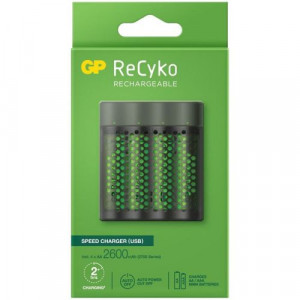 GP Battery Charger M451 with 4x AAA Rechargable batteries, 2700 mAh, 1.2V, Black EU DP208964-20