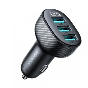 Joyroom Car Charger with Digital Display, U+U+U, 17W, Black (JR-CCD03) DO451902-20