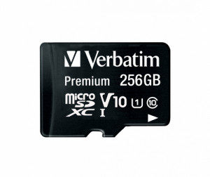 Verbatim microSDXC 256GB Class 10 UHS-I + adapt. 44087 532611-20