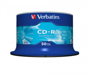 1x50 Verbatim Data Life CD-R 80 52x Speed, ExtraProtection 765763-20