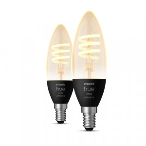 Philips Hue Lot de 2 bougies LED E14 White Ambiance 4,9W 773236-20