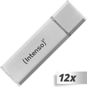 12x1 Intenso Alu Line argent 8GB USB Stick 2.0 305223-20
