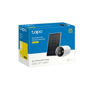 TP-Link Camera Tapo TC85 Wireless Outdoor Security, 2K QHD 4MP, AI, Night Vision, IP66 + TP-Link Tapo Solar Panel 2.5W, IP66, Black EU White EU DP8500387-20