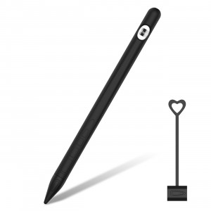 pour Apple Pencil 1 Tablet Touch Stylus Pen Housse de protection Portable Soft Silicone Pencil Cap noir C0U4XZ17153-20
