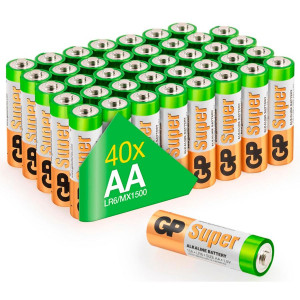 1x40 GP Super Alkaline AA Mignon Batterien Blister 030E15AS40-2 749534-20