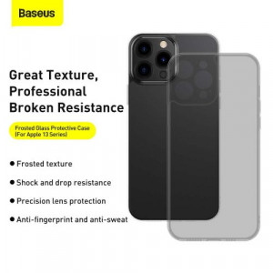 Baseus iPhone 13 Pro Max case Frosted Glass Protective Black (ARWS000501) DA150157-20