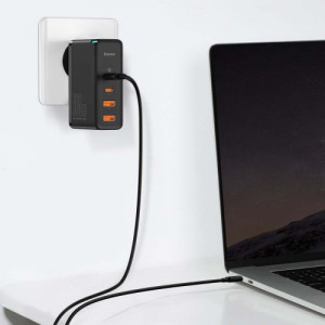 Baseus Travel Charger GaN2 Pro Quick wall charger C+C+U+U, PD 3.0, QC 4.0+, 100W EU Black (CCGAN2P-L01) DA3335982-20