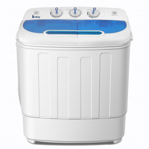 US ZOKOP Machine à laver semi-automatique Lave-linge compact à double cuve Blanc C08365_US17747-20