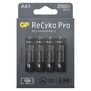 1x4 GP ReCyko Pro NiMH batteries AA/Mignon 2000mAh Pro 566358-20