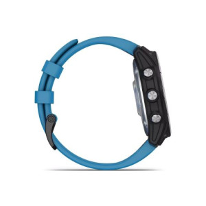 Garmin Quatix 7 Base Smart Watch 47mm, GPS, 10ATM, Graphite with Light Blue Silicone Band EU DA34800417-20
