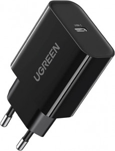 UGREEN USB-C 20W PD Chargeur EU mural, noir 730298-20