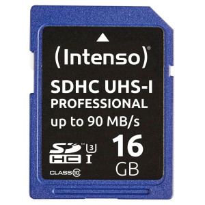 Intenso SDHC Carte 16GB Class 10 UHS-I Professionel 478270-20
