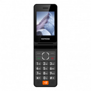 Konrow Senior Flip (4G 2.8'' Avec Station de charge) Noir KSENF_BLK-20