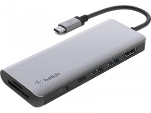Belkin Hub USB-C Station d'accueil 7 ports Charge USB-C 100W HUBBLK0007-20