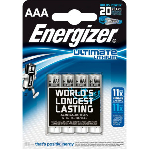 1x4 ENERGIZER Ultimate Lithium Micro AAA LR 03 1,5V 349874-20