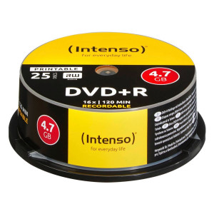 1x25 boîte Intenso DVD+R 4,7GB 16x Speed imprimable cakebox 431200-20