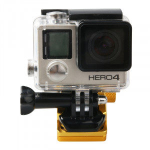 Miroir de rétroviseur de moto Support de support fixe en alliage d'aluminium CNC pour GoPro HERO4 / 3 + / 3, Xiaomi Xiaoyi, caméra SJCAM (Gold) SM006J5-20