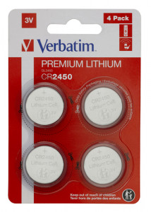 1x4 Verbatim CR 2450 Batterie lithium 49535 652570-20