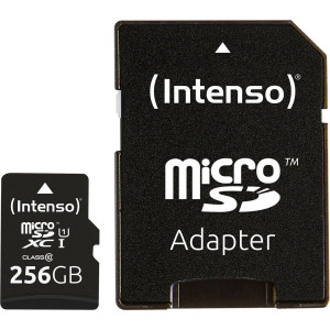 Intenso microSDXC Cartes 256GB Class 10 UHS-I Premium 486075-20