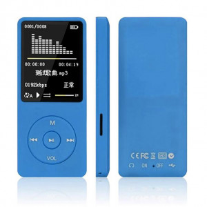 Portable MP4 Lossless Sound Music Player Enregistreur FM Radio FM Lot Carte Micro TF AMV AVI Livres audio bleu C96640J906373-20