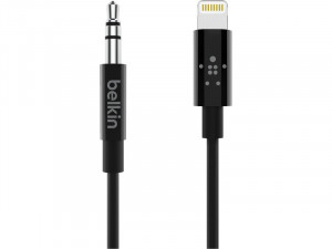 Belkin AV10172BT03-BLK Câble audio jack 3,5 mm avec connecteur Lightning 90 cm CABBLK0007-20