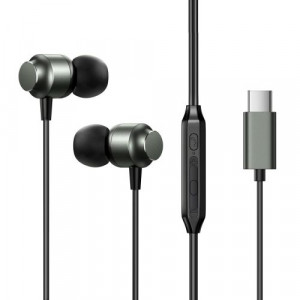 Joyroom Earphone Wired In-Ear Headphones with Remote and Microphone, Type-C USB, Gray EU (JR-EC06) DO296778-20