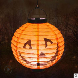 Lanterne Halloween avec LED + bâton de 27 cm LHLED2701-20