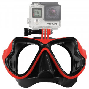 Équipement de plongée sous-marine Masque de plongée Lunettes de natation pour GoPro HERO4 / 3 + / 3/2/1 (Rouge) S1235R-20