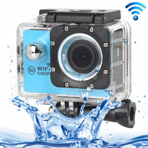 H16 1080P Caméra sport imperméable WiFi WiFi, écran 2,0 pouces, Generalplus 4248, 170 A + degrés Grand angle, carte support TF (bleu) SH243L3-20