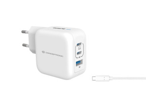 Conceptronic ALTHEA17W Chargeur 3-Port 67W GaN USB PD 165764-20