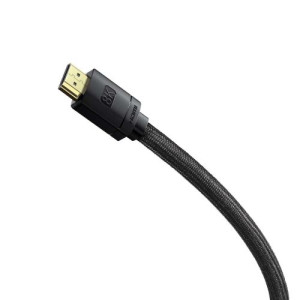 Baseus Video Cable High Definition Series HDMI To HDMI 2.1, 8K 60 Hz, 4K 120 Hz, 2K 144 Hz, 3D eARC, QMS, Dynamic HDR, VRR, ALLM, 3m. Black (CAKGQ-L01) DA1096674-20